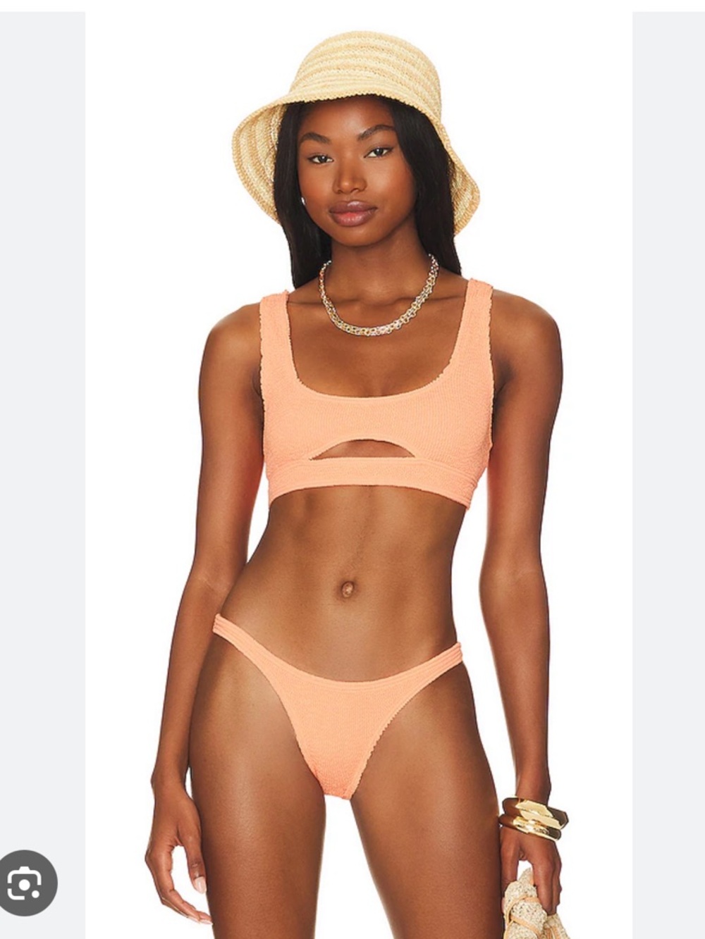 Bond Eye Blush Crinkle Sasha Top Bikini one size
